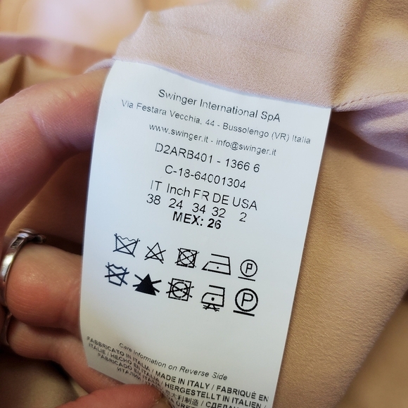 Genny Italy Luxury Pink Cape Dress 2 - Picture 9 of 10